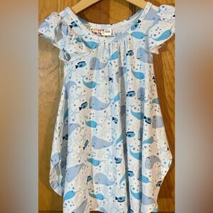 Dot dot smile narwhal and whale dress